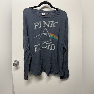 junk food xxl 2x Pink Floyd gray rainbow prism long sleeve